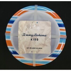 Melamine Bowls‎ Tommy Bahama 4pc. Small Bowl Set Blue Orange Stripes Beach House